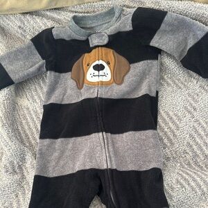 Carter's Gray and Black Footie Sleeper